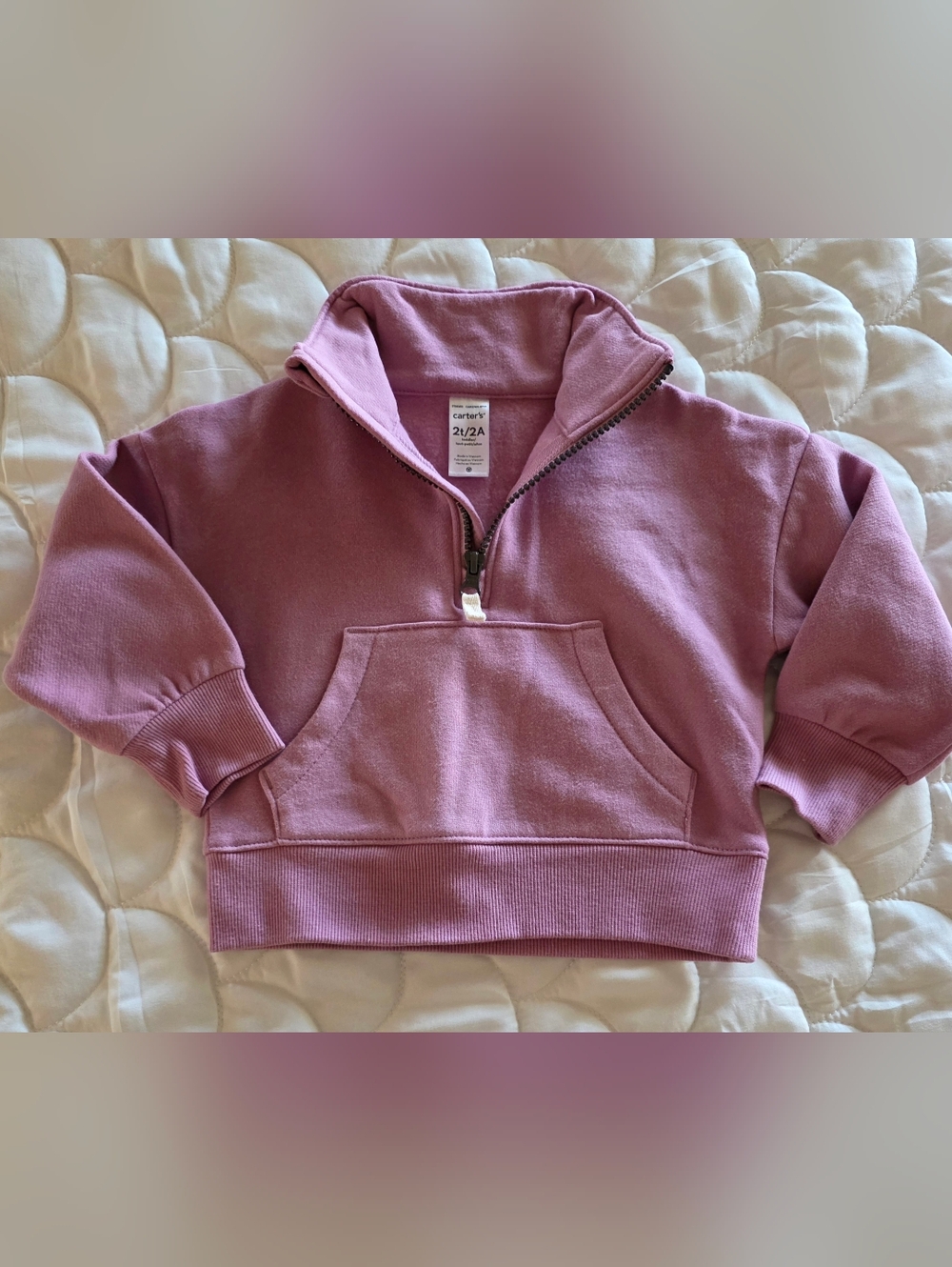 Carter's Dusty Mauve Half-Zip Pullover